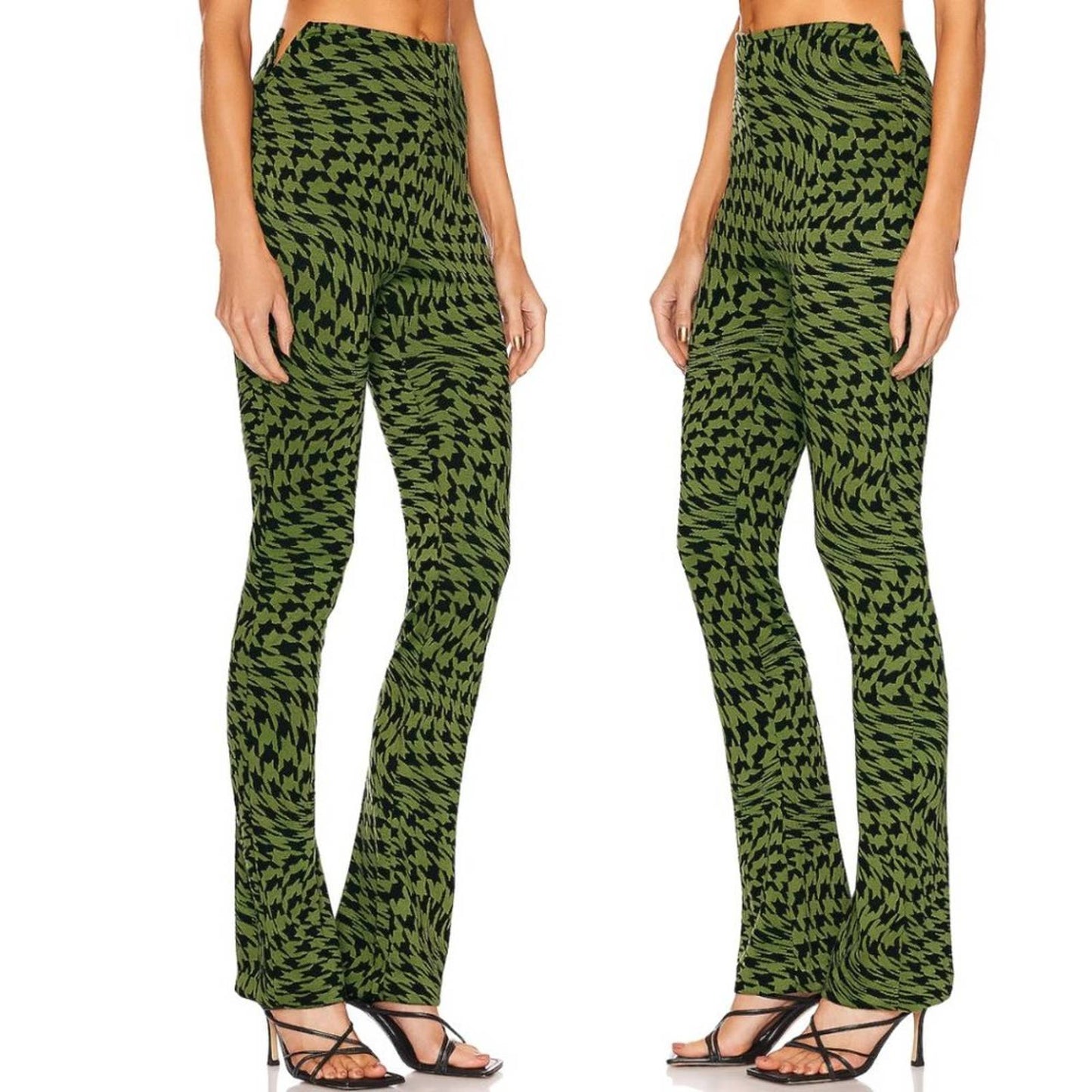 Camila Coelho Seraphina Pants in Green and Black NWOT Size Small