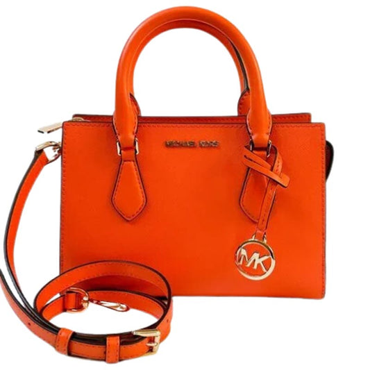 Michael Kors Sheila Poppy Leather Center Zip Satchel Bag NEW