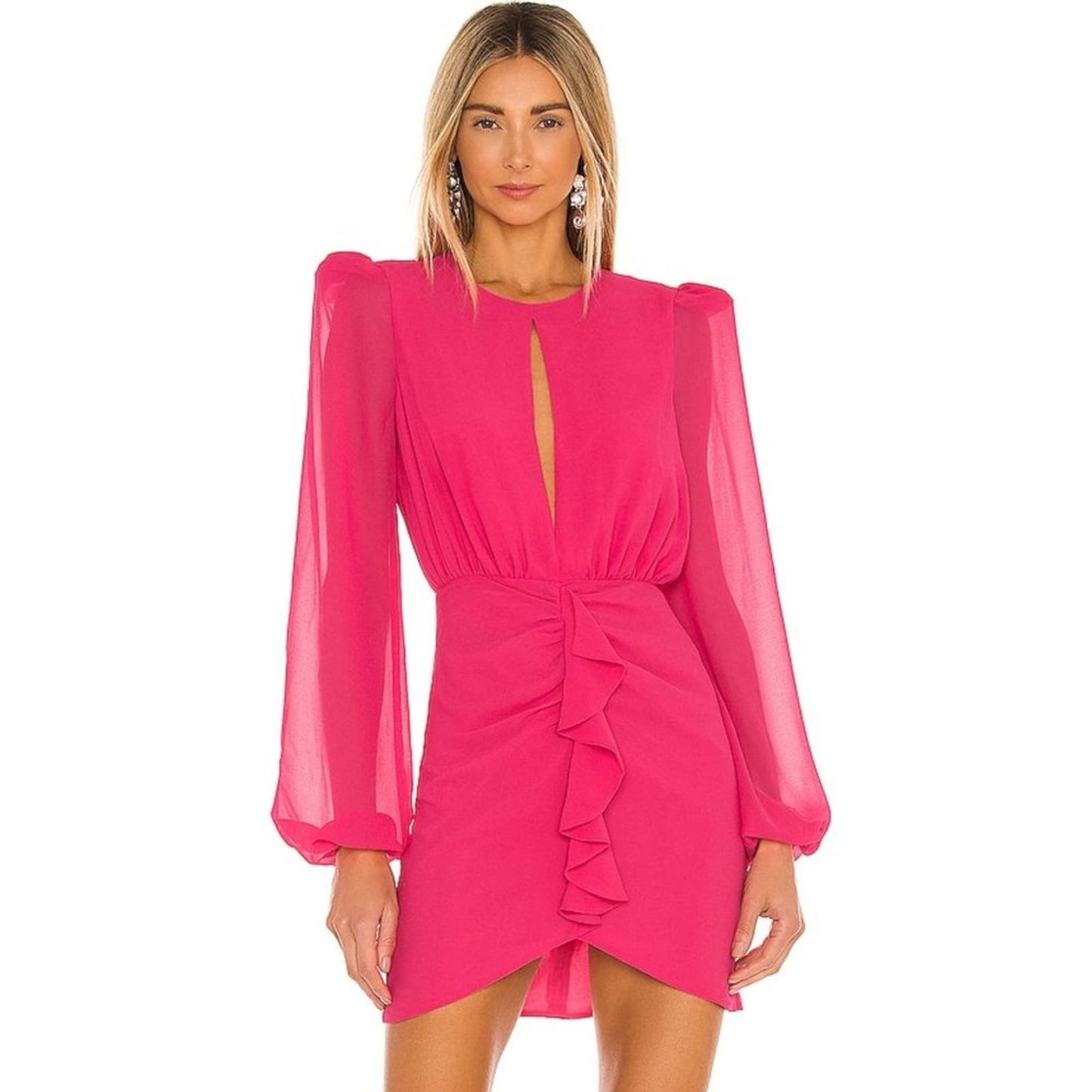 NBD Arijana Mini Dress in Hot Pink NWT Size Small