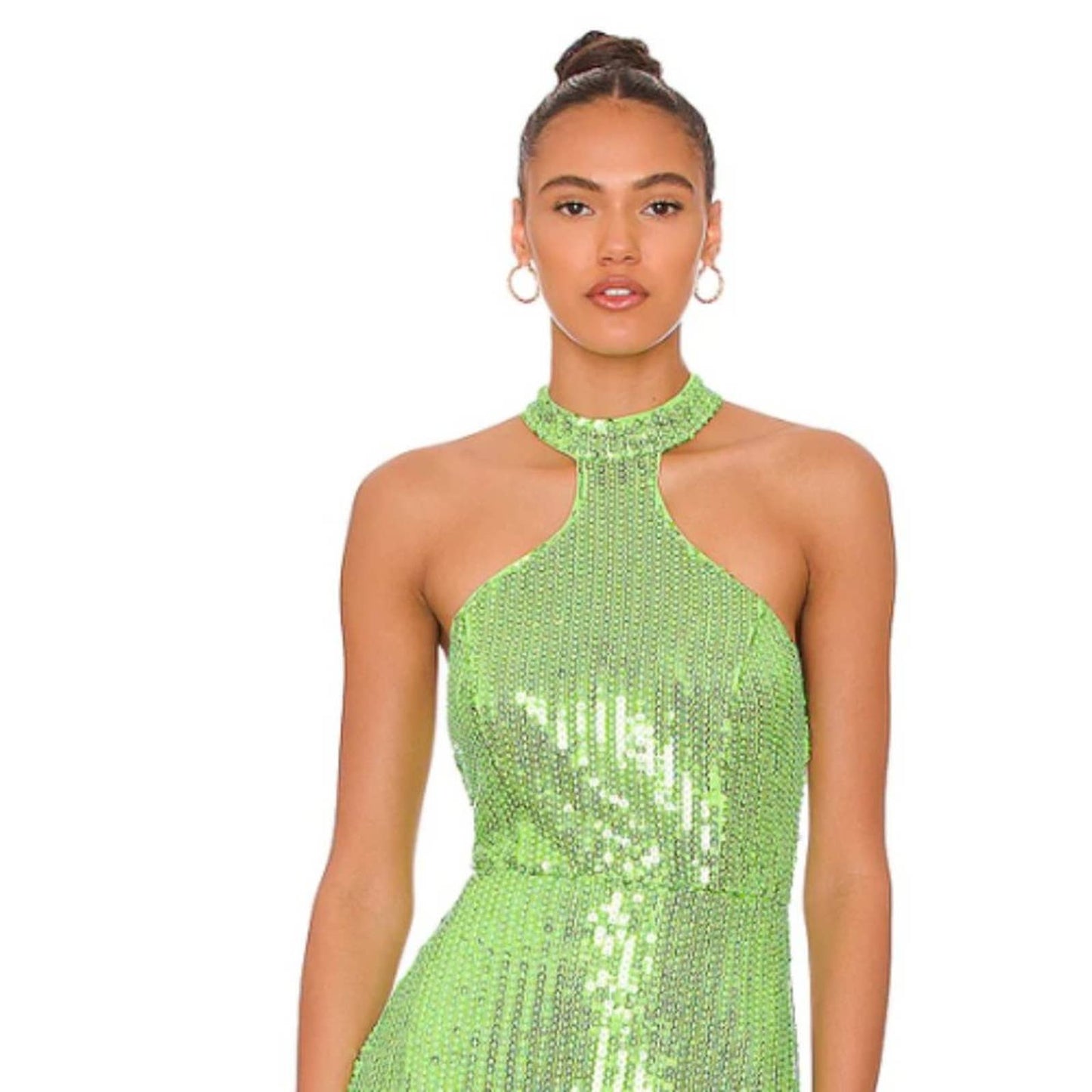 NBD Jesper Maxi Dress in Neon Green NW)T SIze Small