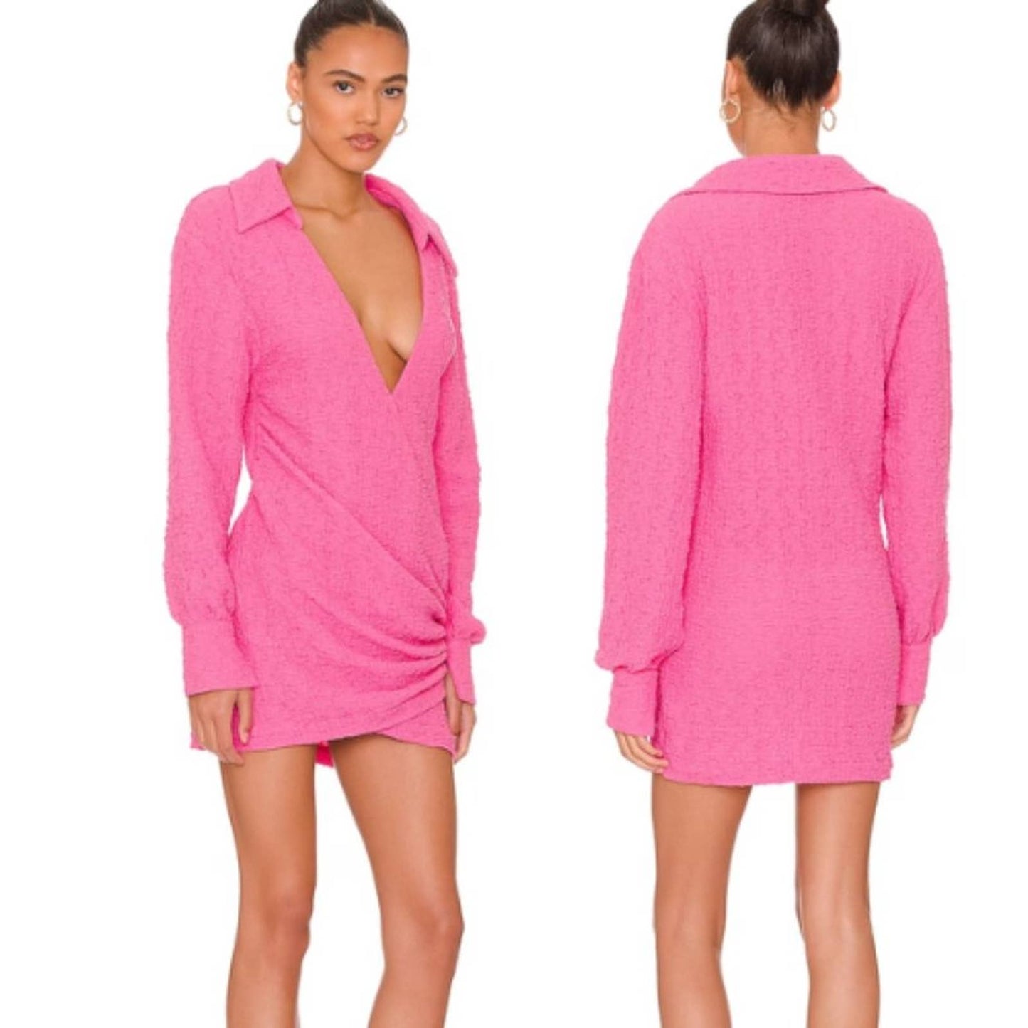 h:ours Dede Mini Dress in Pink in Hot Pink NWT Size XS