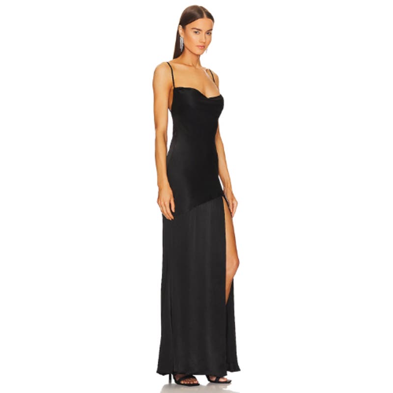 Michael Costello x REVOLVE Cecelia Gown in Black NWT Size XS