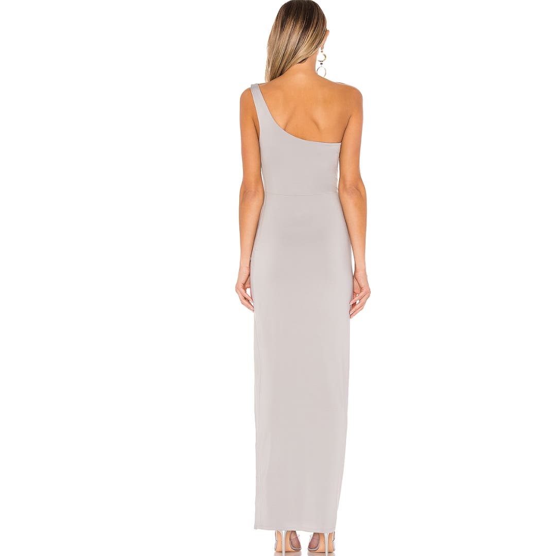 superdown Erla Cutout Maxi Dress in Light Grey NWT Size Medium