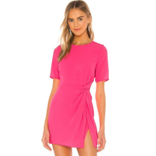 NBD Lottie Mini Dress in Neon Pink NWT Size Small