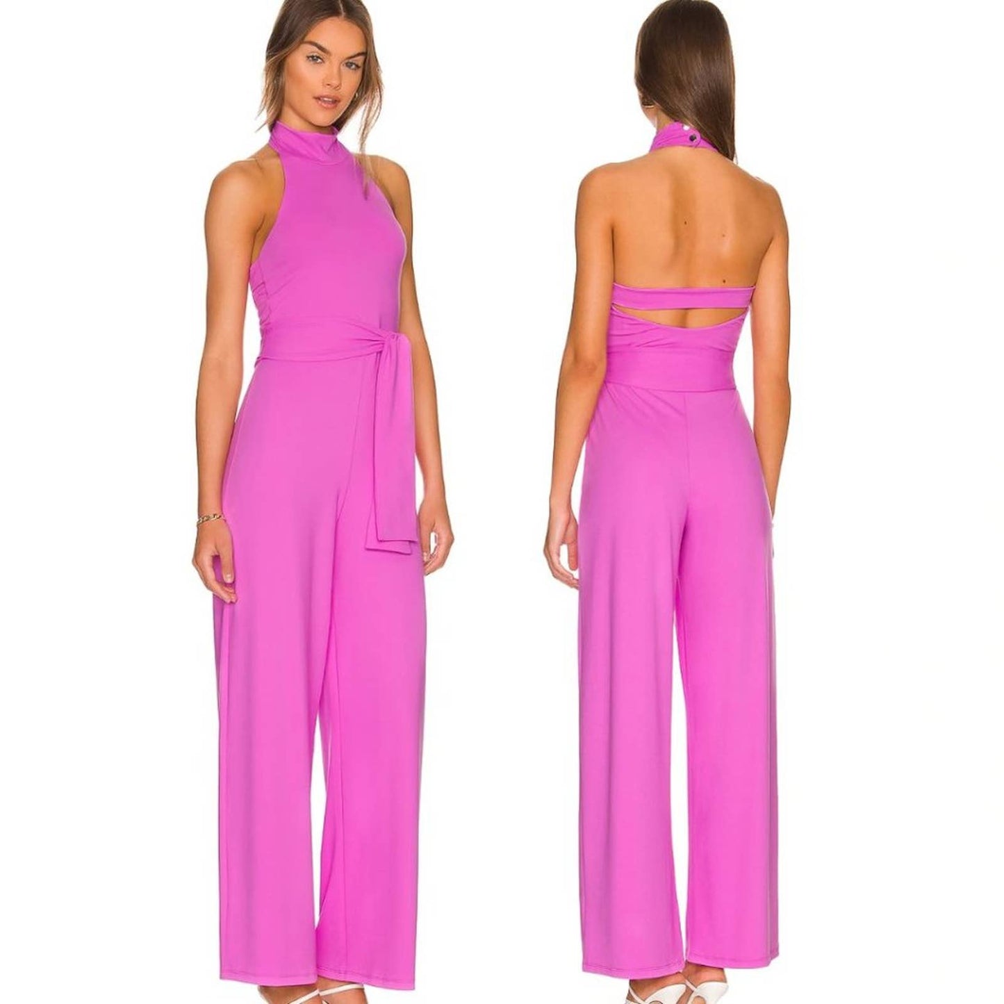 Susana Monaco x REVOLVE Mock Neck Jumpsuit in Bubble NWT Size Large