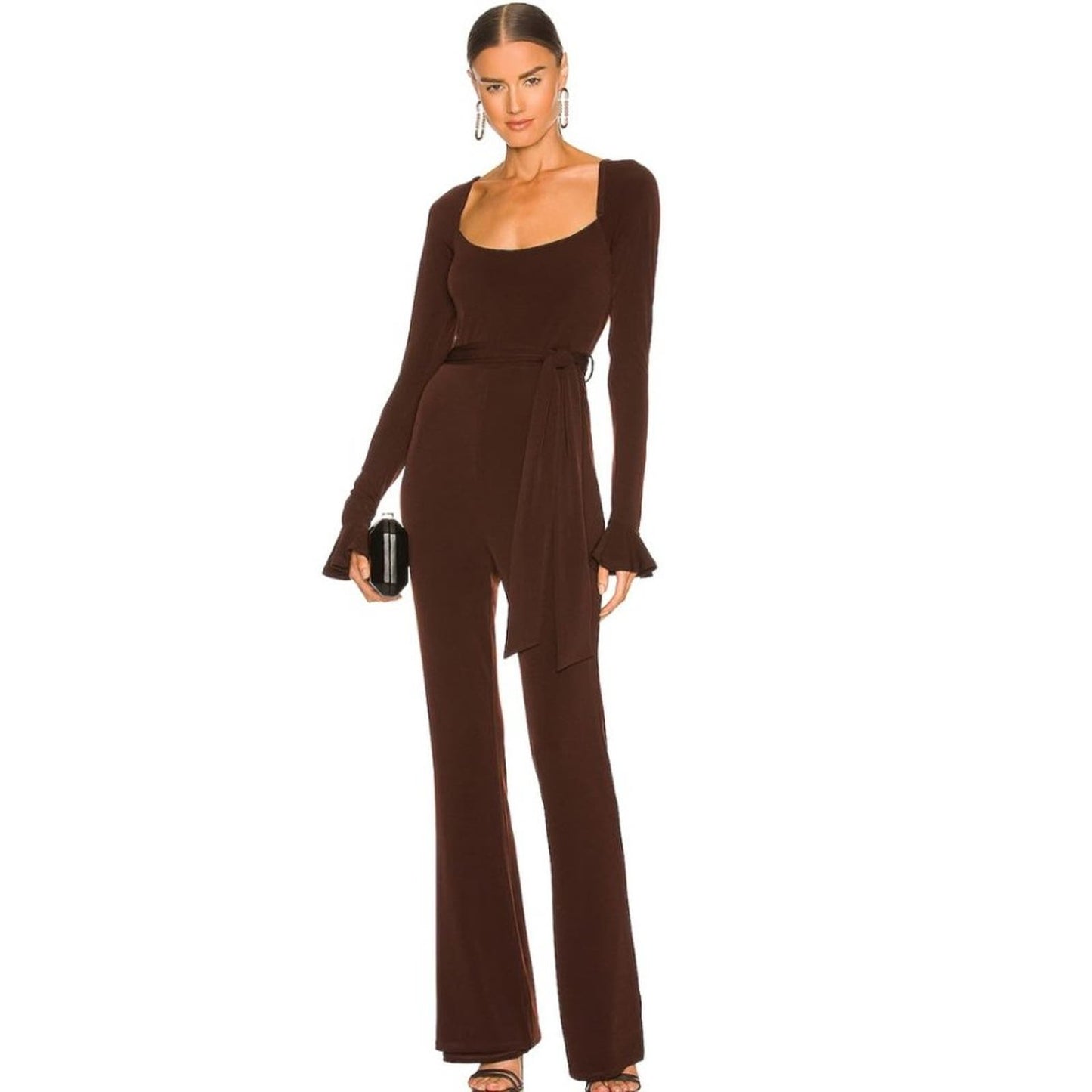 Majorelle Dakota Jumpsuit in Cappuccino Brown NWOT Size Small