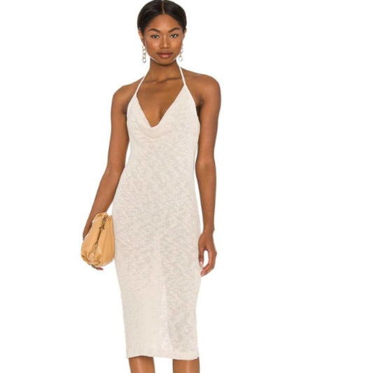 Lovers and Friends Joanna Midi Dress in Cream NWT Size Small