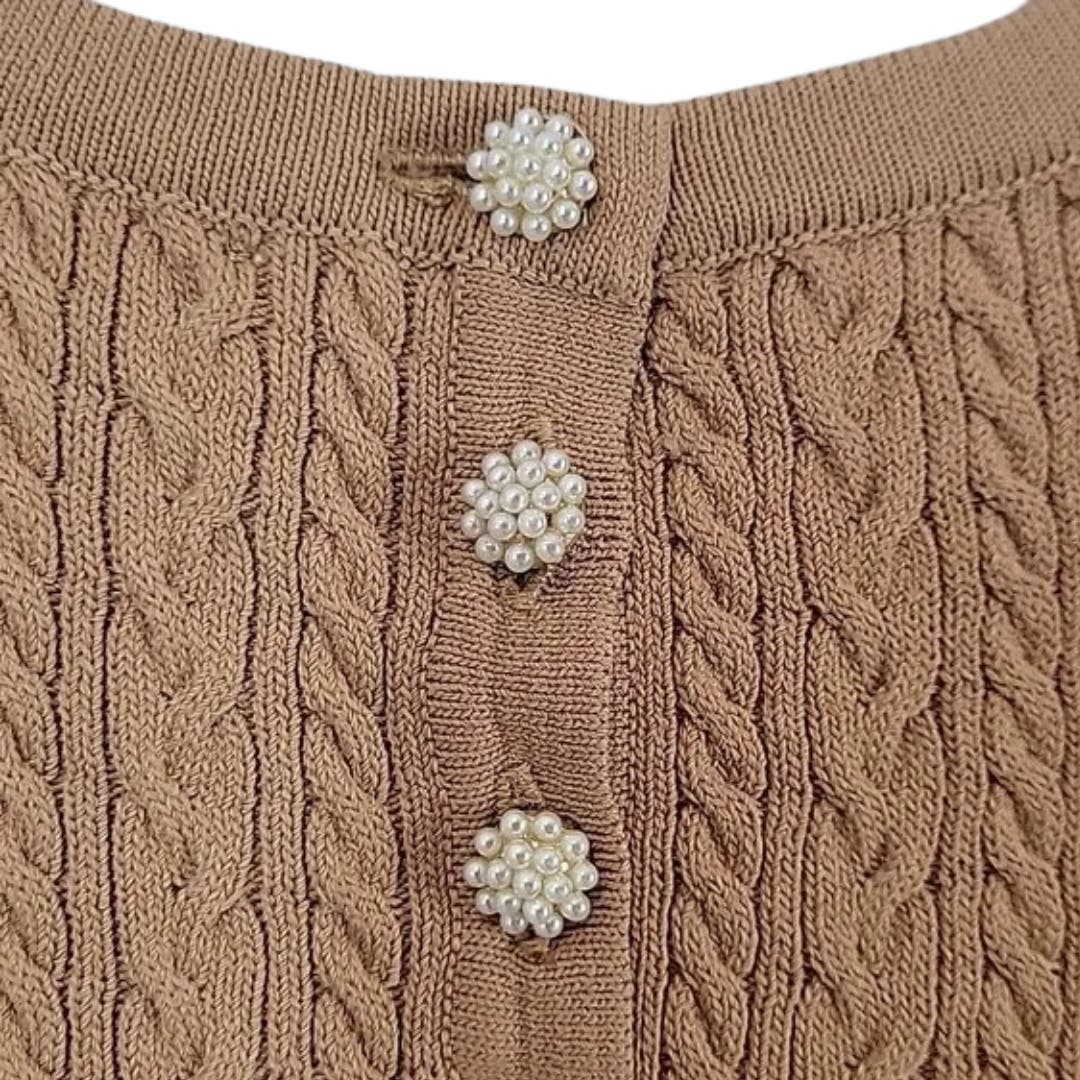 Zara Cable Knit Sweater in Camel NWT Size Medium