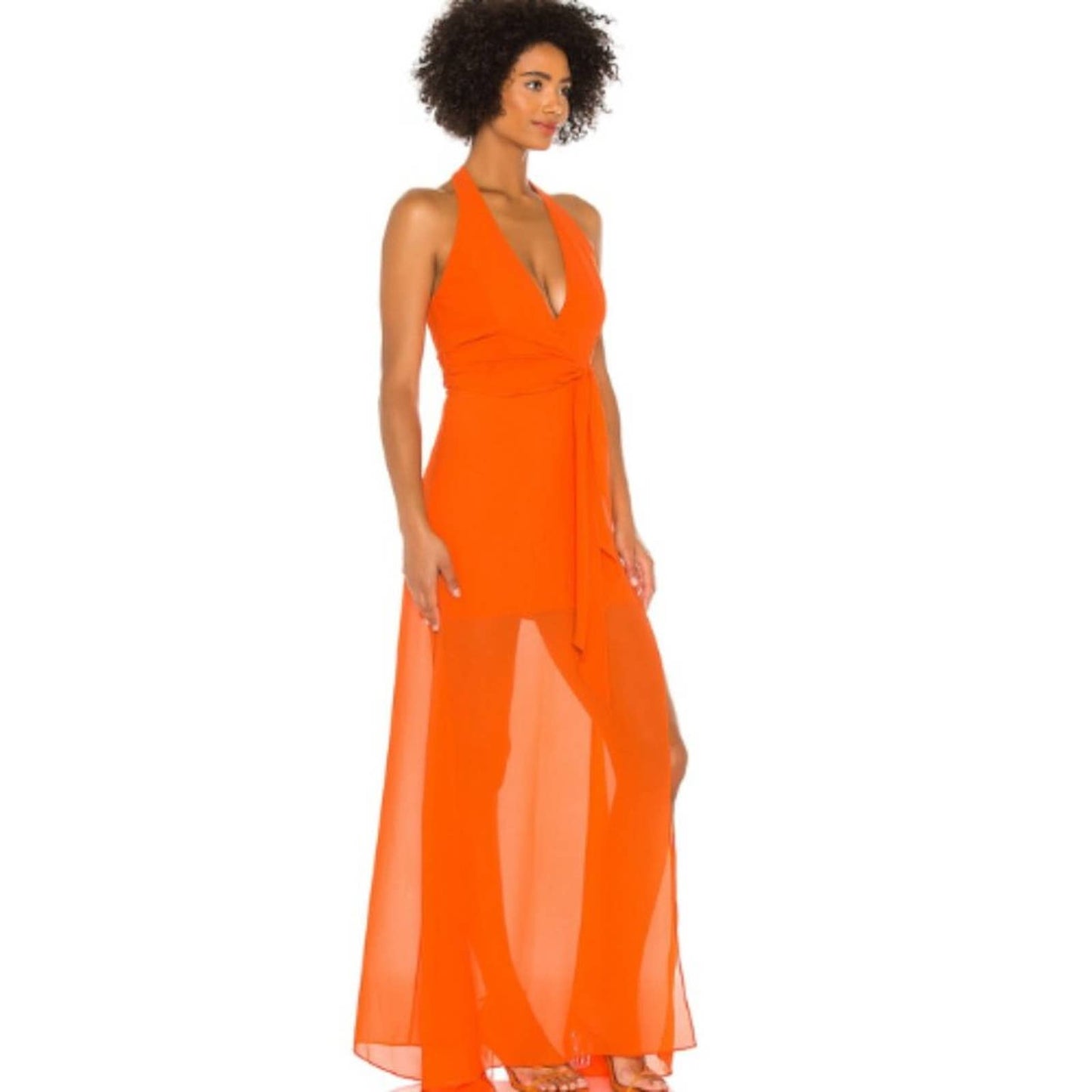 NBD Victoria Gown in Tangerine Orange NWT Size Small