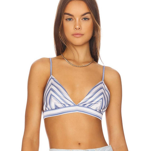 SER.O.YA Iris Bralette in Blue Stripe NWT Size XS