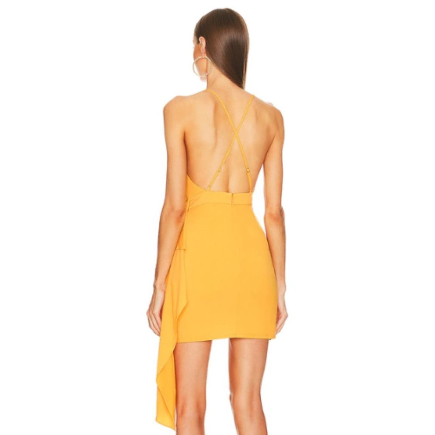 Michael Costello x REVOLVE Mona Dress in Yellow NWT Size Small