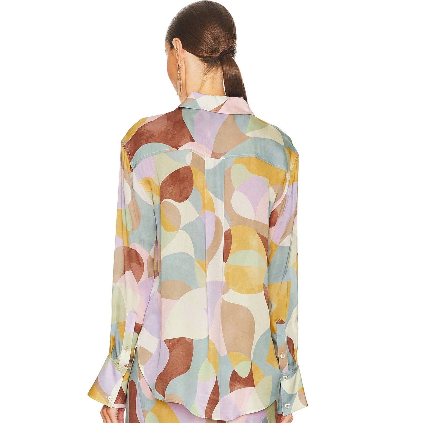 L'Academie Aubrey Blouse in Artist Palette Multi NWT Size XS