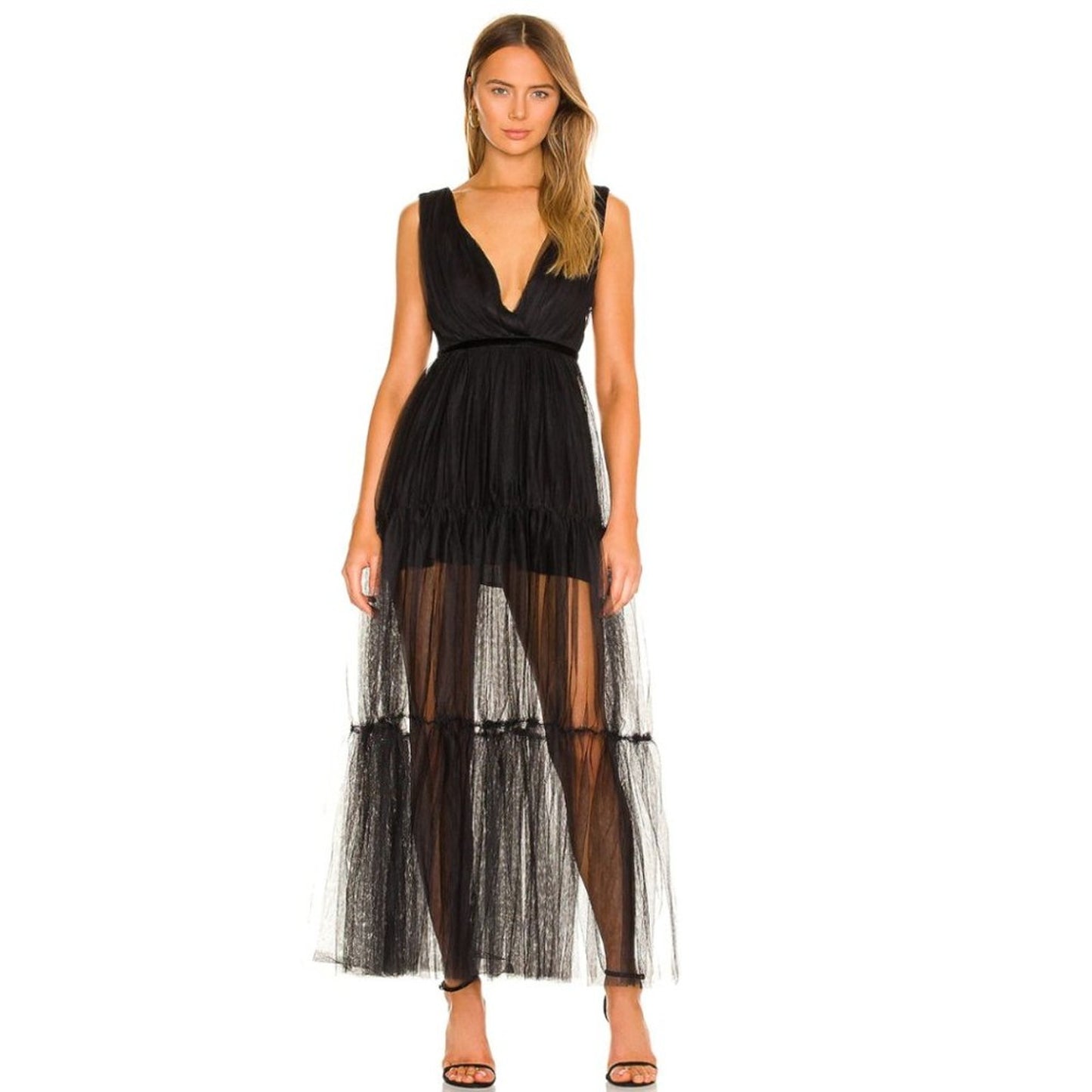 SAU LEE Chloe Tulle Dress in Black NWT Size 4