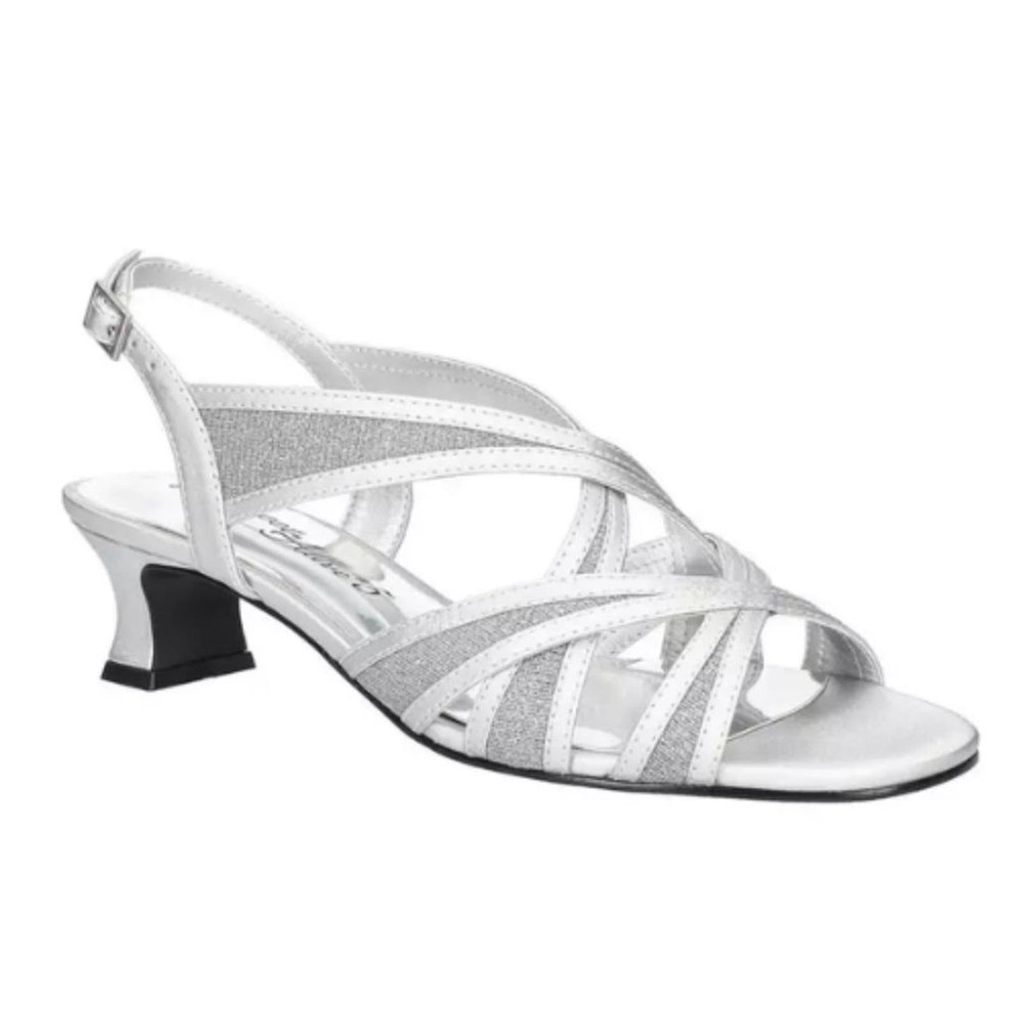 Easy Street Tristen Dress Sandals in Metallic Silver New Size 8 1/2