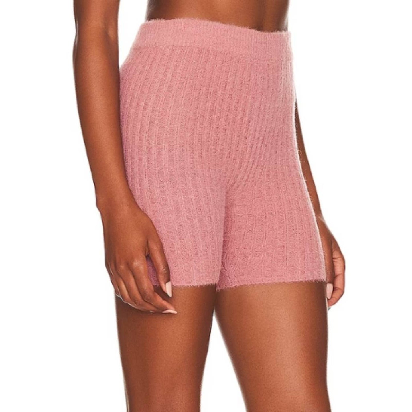 Lovers & Friends Reign Knit Biker Shorts in Mauve NWOT Size Small