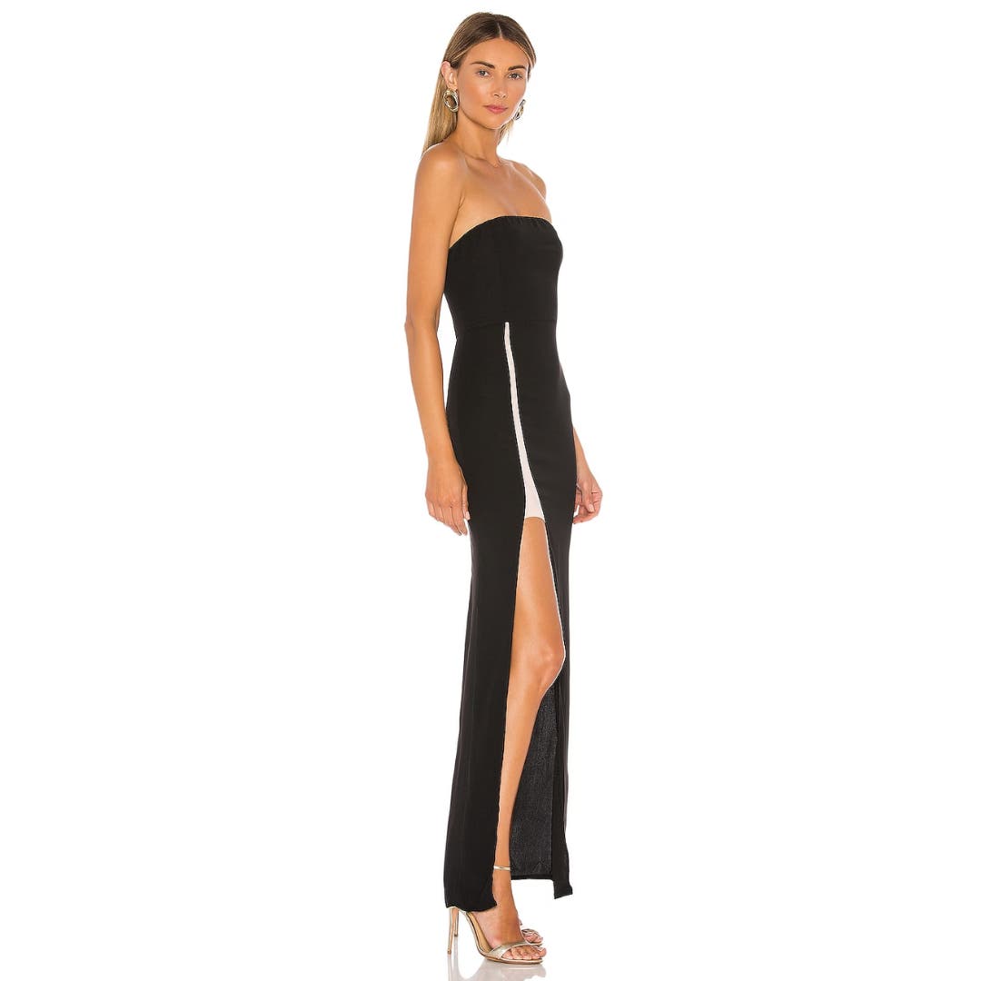superdown Shellie Strapless Gown in Black NWT Size XXS