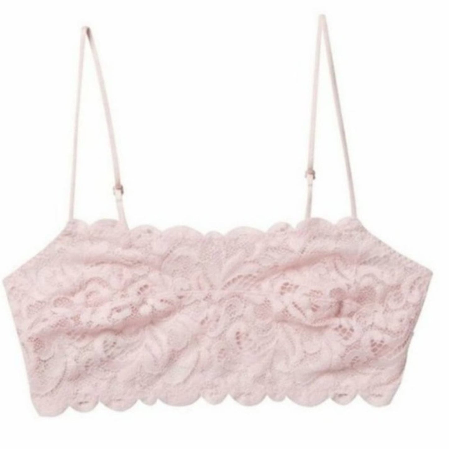 Free People Lace Reese Bralette In Powder Pink NWT Brand New