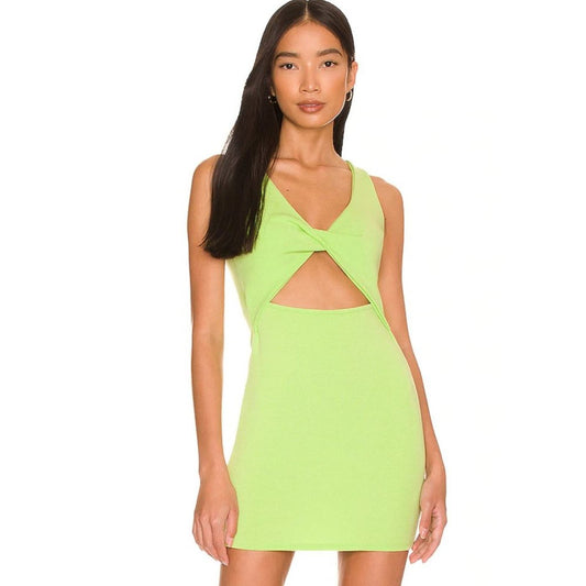 Lovers + Friends Chels Mini Dress in Lime Green NWT Size Medium