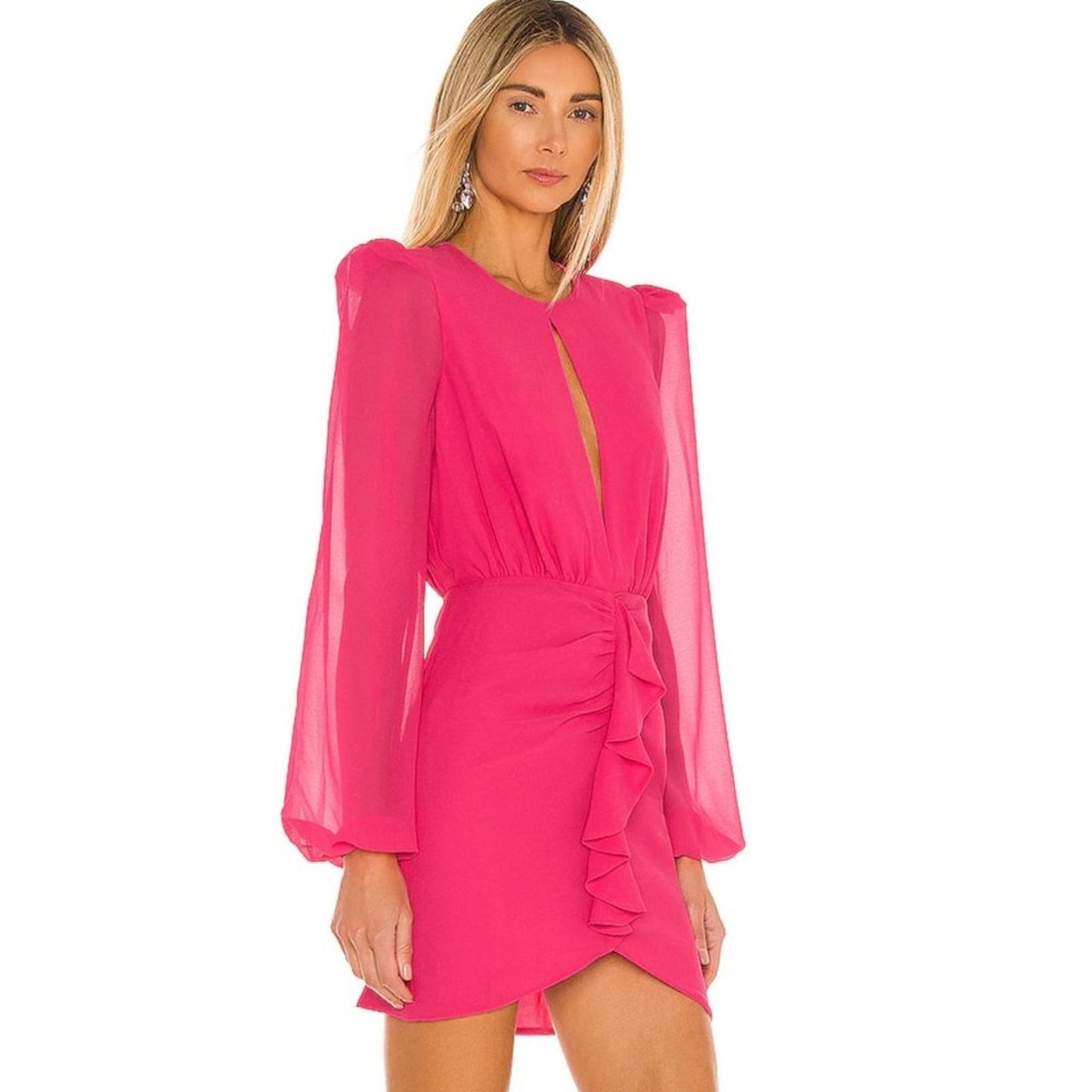 NBD Arijana Mini Dress in Hot Pink NWT Size Small