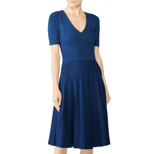 Jason Wu Navy Knit Flare Dress Size Medium