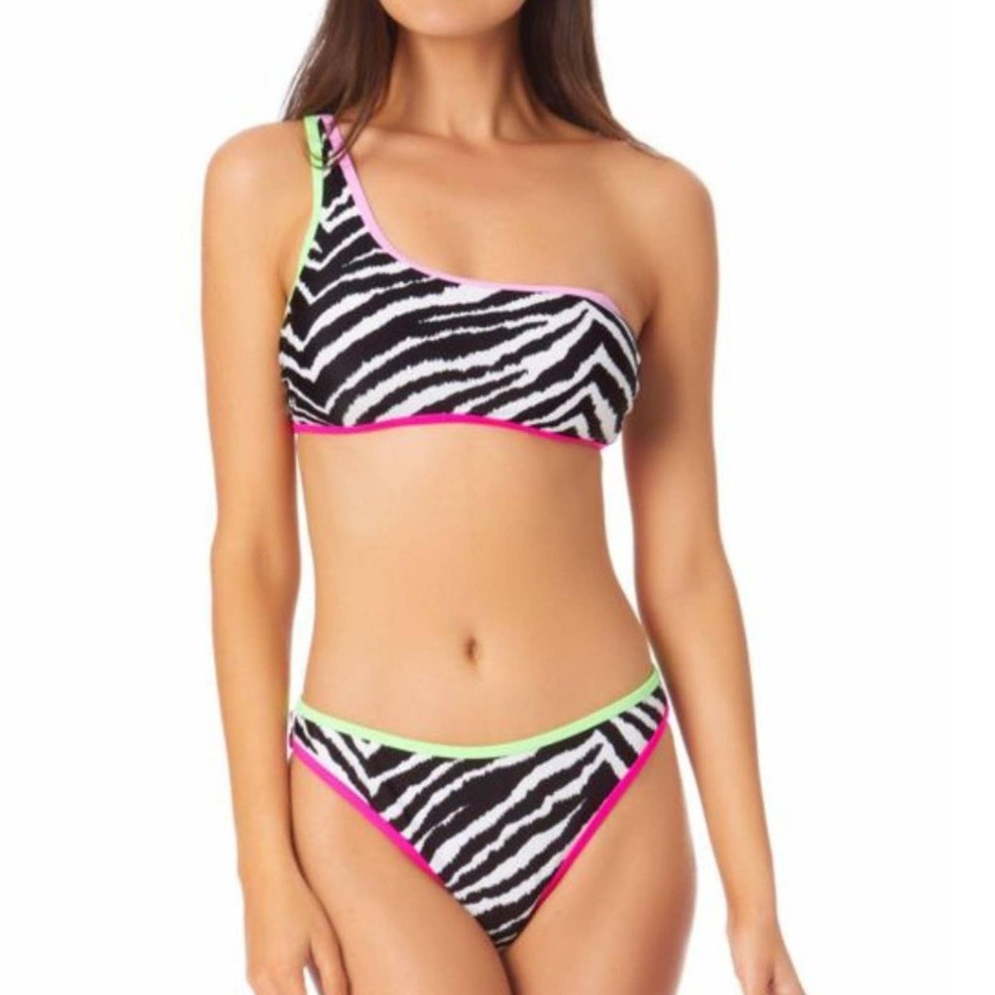 Macy's California Waves Zebra Bikini Bottoms NWT Size Large