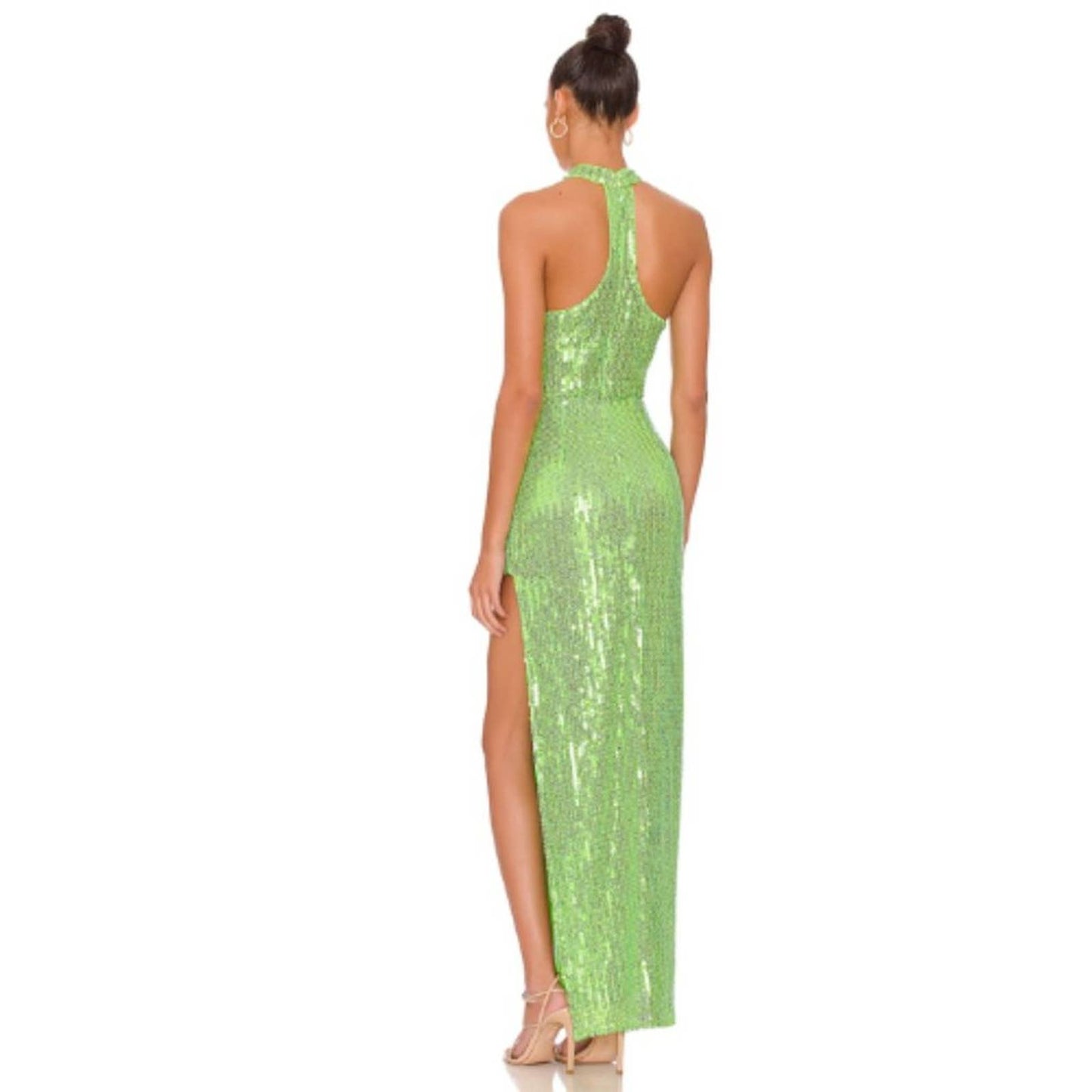 NBD Jesper Maxi Dress in Neon Green  SIze Small