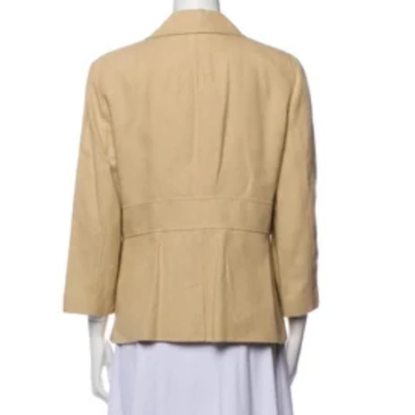 Tory Burch Large Button Classic Jacket in Tan Khaki Size 10