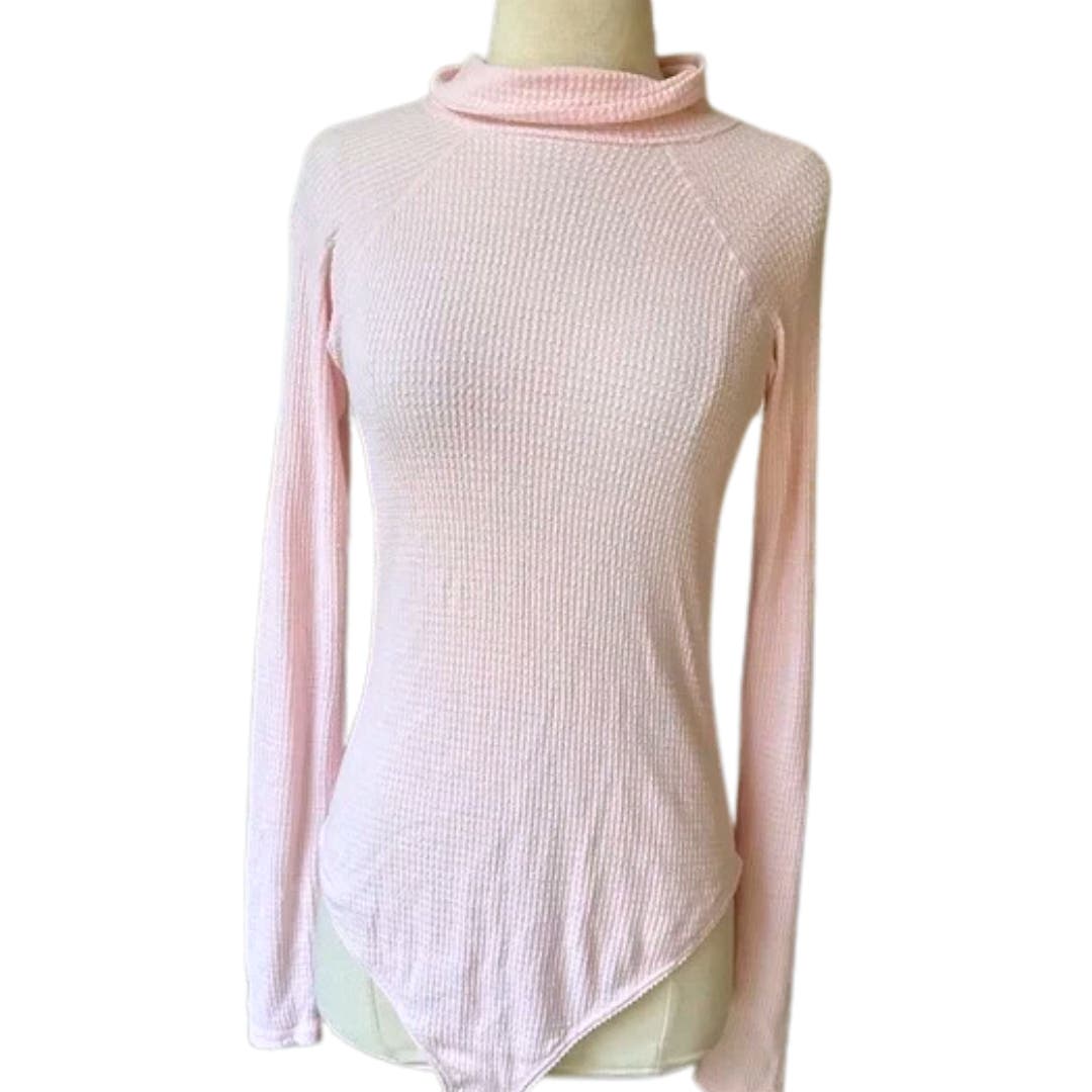 Free People All You Want Bodysuit in Ballet Pink NWT Size XS