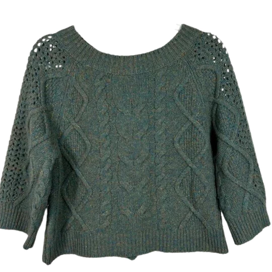 Anthropologie Far Away From Close Wool Cropped Sweater Size Small