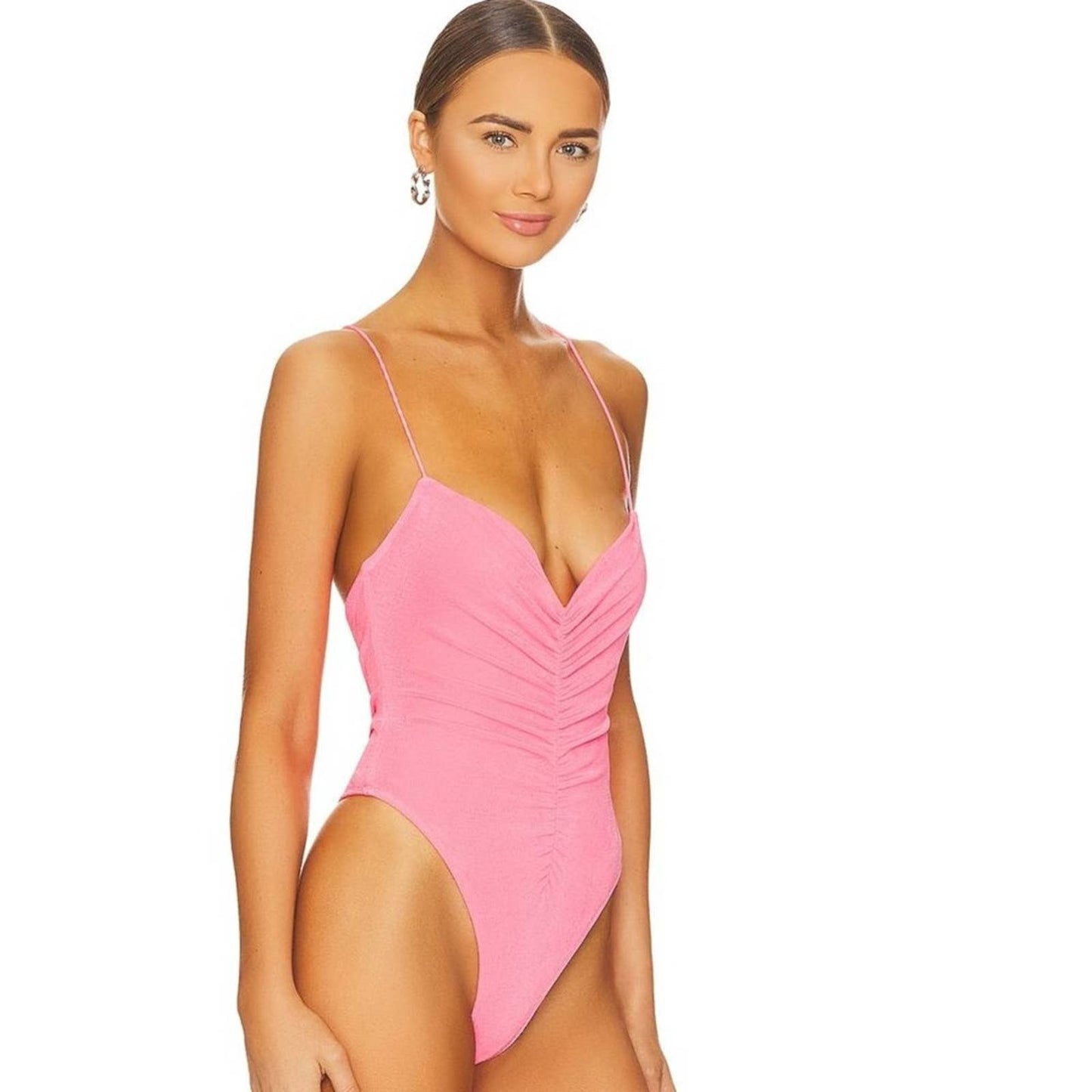 SER.O.YA Coral Bodysuit in Neon Pink NWT Size Medium