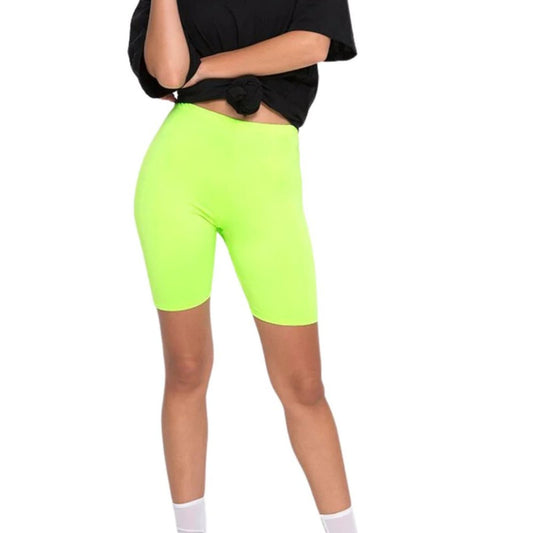 Lovers + Friends Long Line Bike Shorts in Neon Green NWOT Size Small