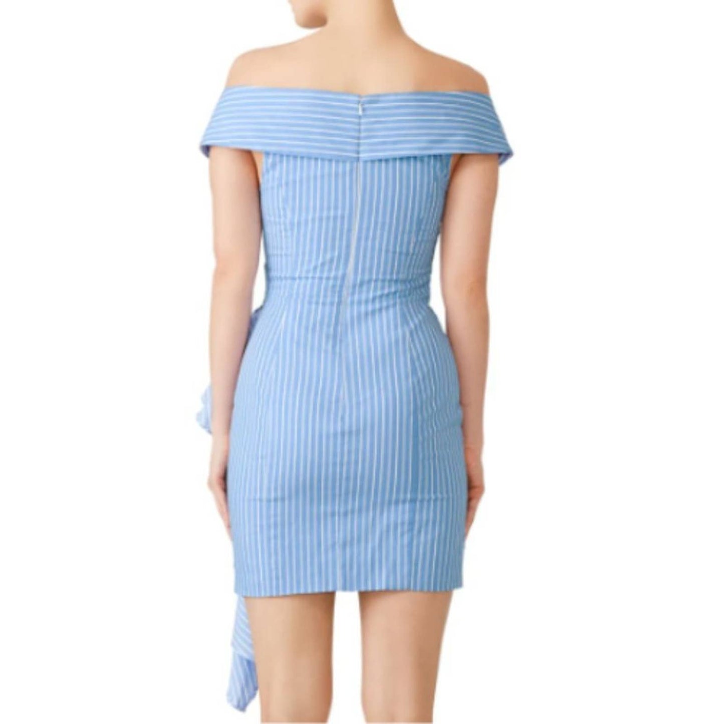 Fame and Partners The Ise Dress in Blue and White Stripe Size 2 US