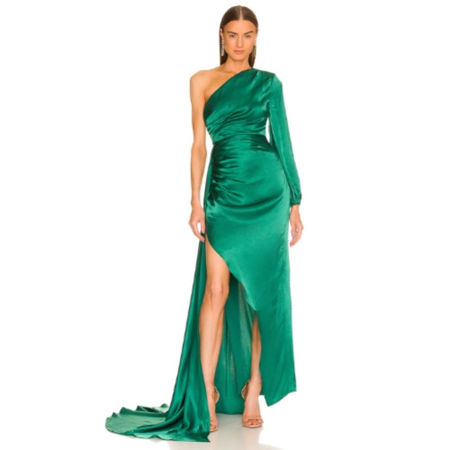 Michael Costello x REVOLVE Heather Gown in Green NWT Size XXS