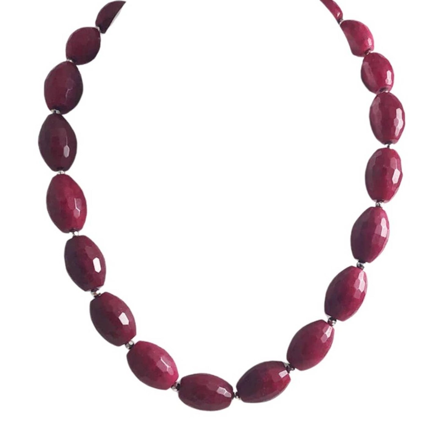 WHBM White House Black Market Red Jade Beaded Necklace NWT