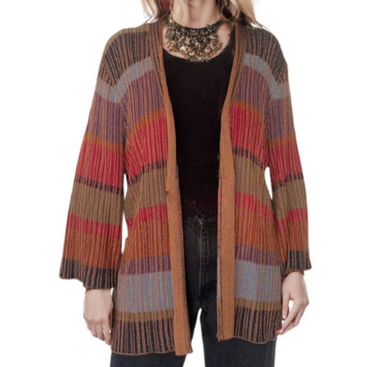 Coldwater Creek Ribbed Copper Cardigan NWT Size Medium