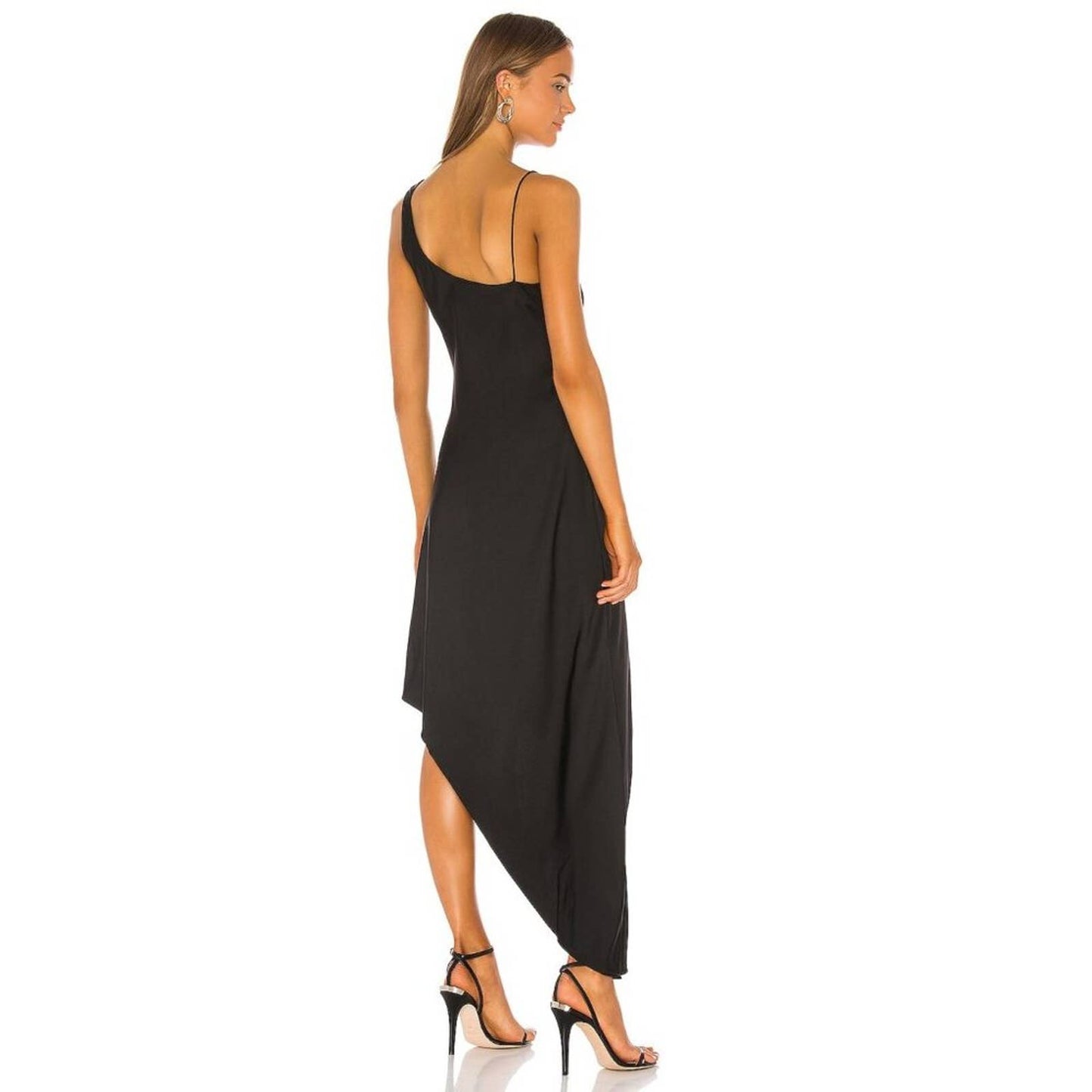 NBD Harmony Midi Dress in Black Satin NWT Size Small