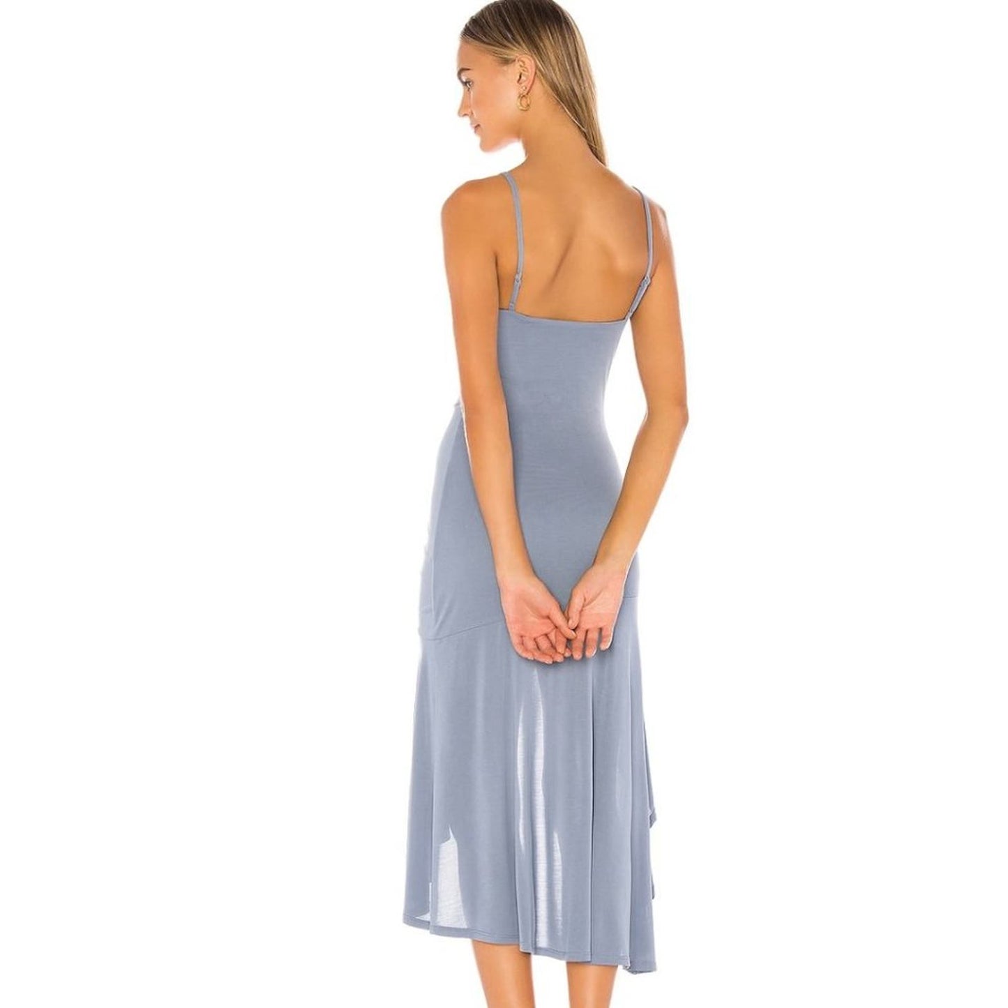 Lovers & Friends Aniyah Midi Dress in Hydrangea Blue NWOT Size Small