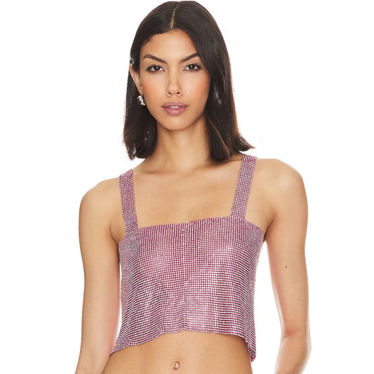 superdown Mackenzie Crop Top in Pink NWT Size XXS