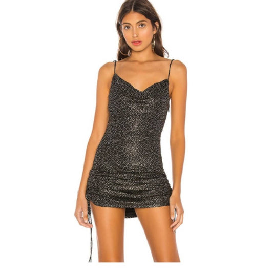 h:ours Liz Mini Dress in Black Sparkles NWOT Size Medium