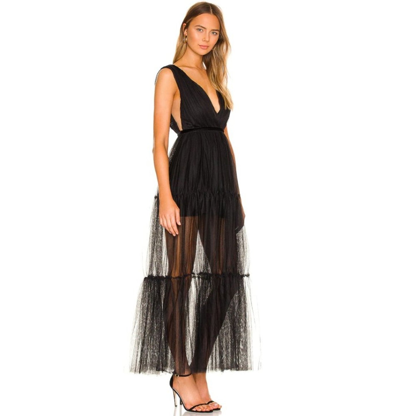 SAU LEE Chloe Tulle Dress in Black NWT Size 4