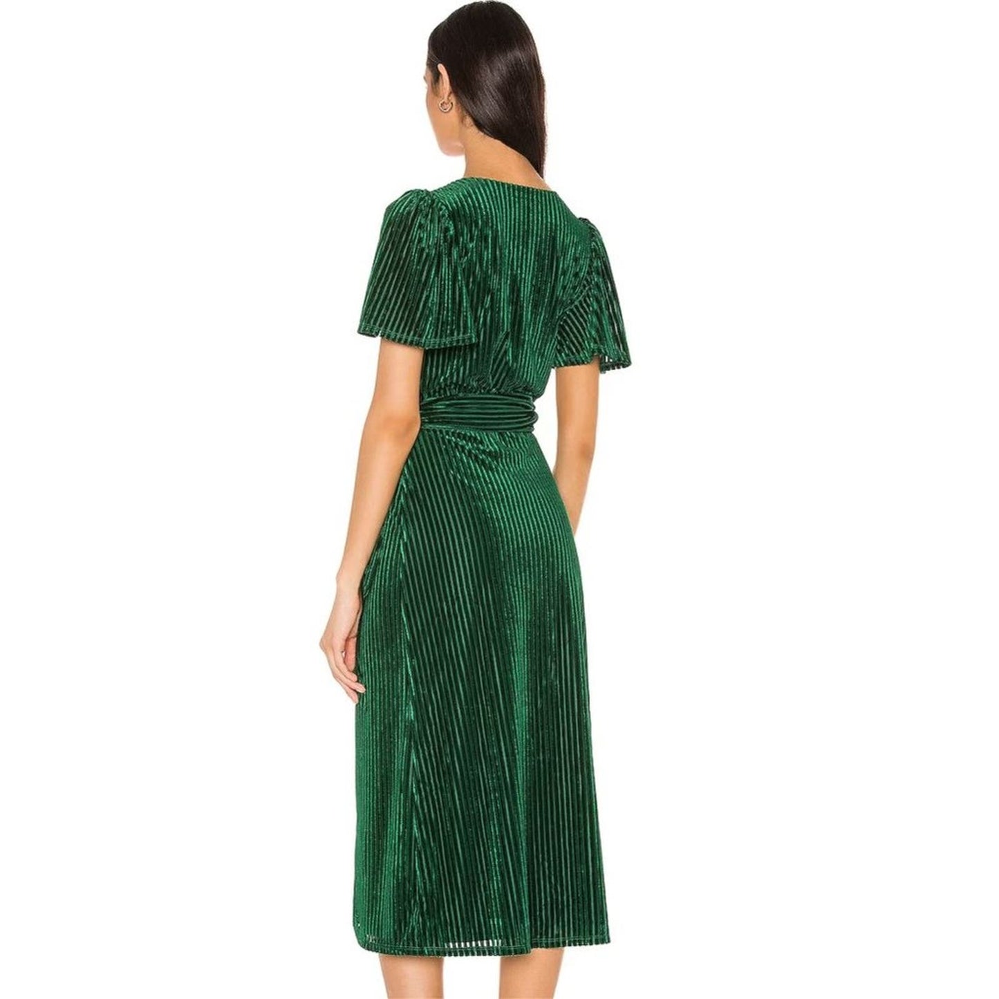 Privacy Please Rina Midi Dress in Emerald Green NWOT Size Small