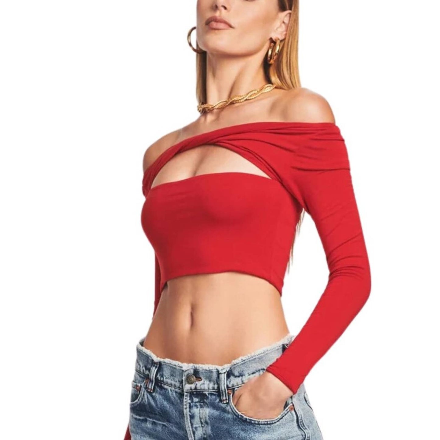 SER.O.YA Ellis Top in Cherry Red NWT Size XS