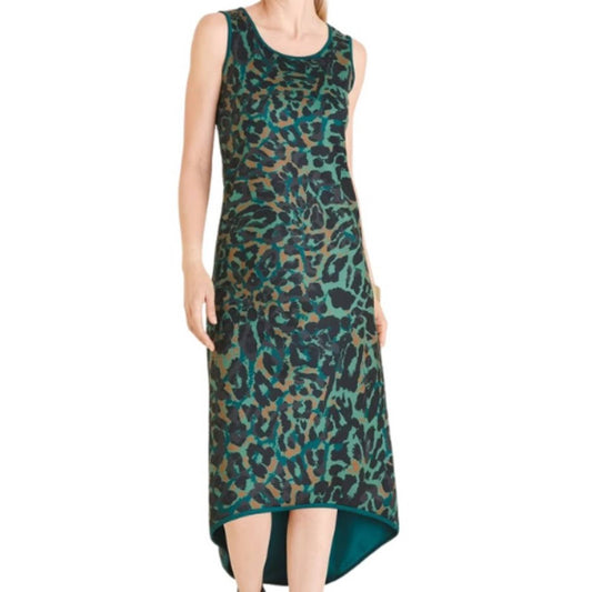 Chico's Animal-Print Midi Dress Plus Size NWT Size 16 XL Size 3 Chico's