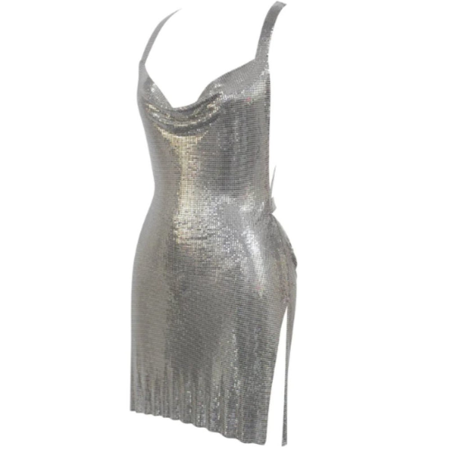 Revolve Serenity Silver Copper Mesh Dress NWT Size Small