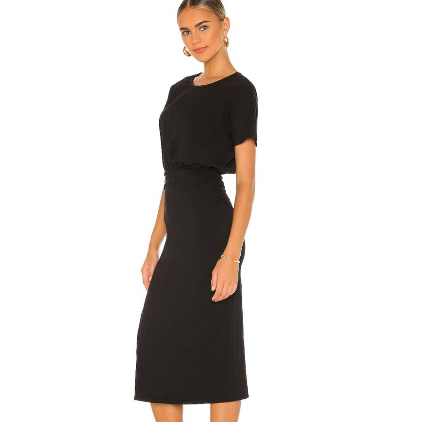 Lovers and Friends Easy Ruched Midi Dress
