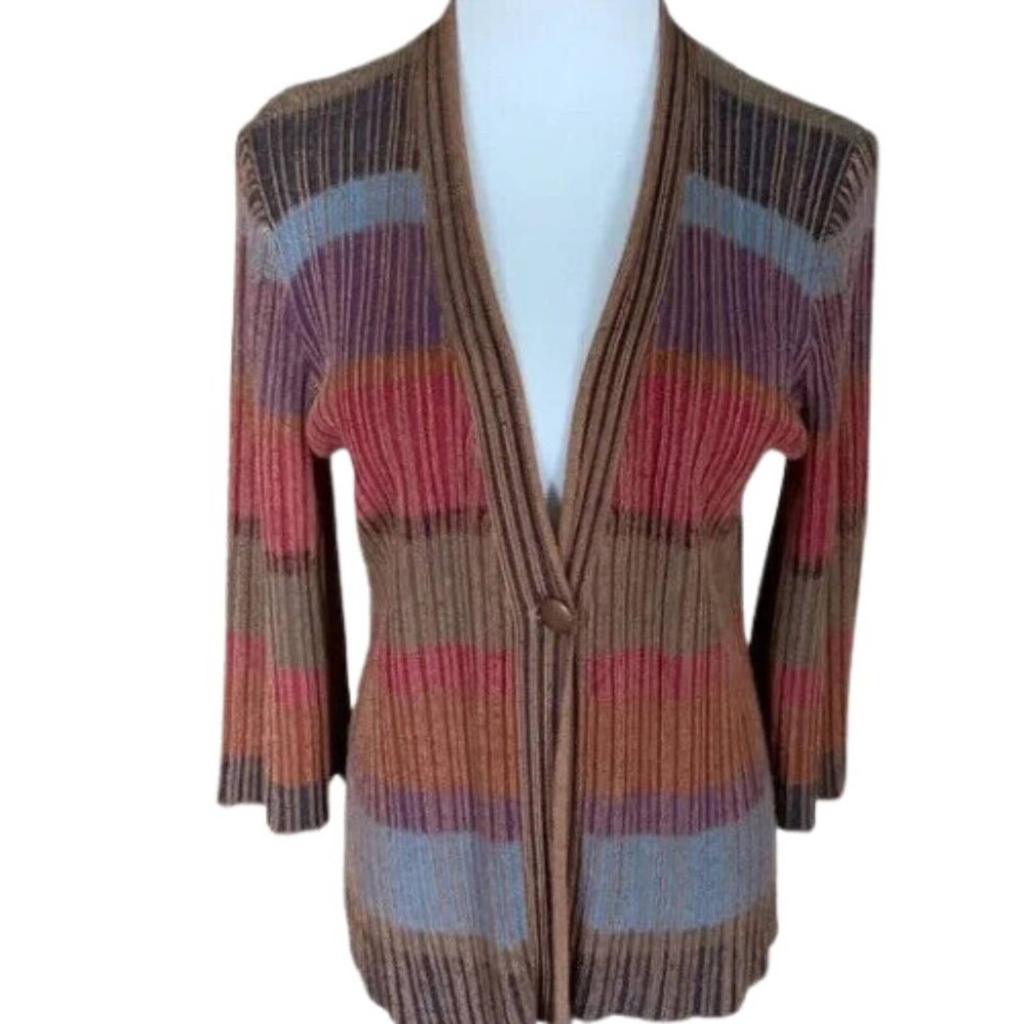 Coldwater Creek Ribbed Copper Cardigan NWT Size Medium