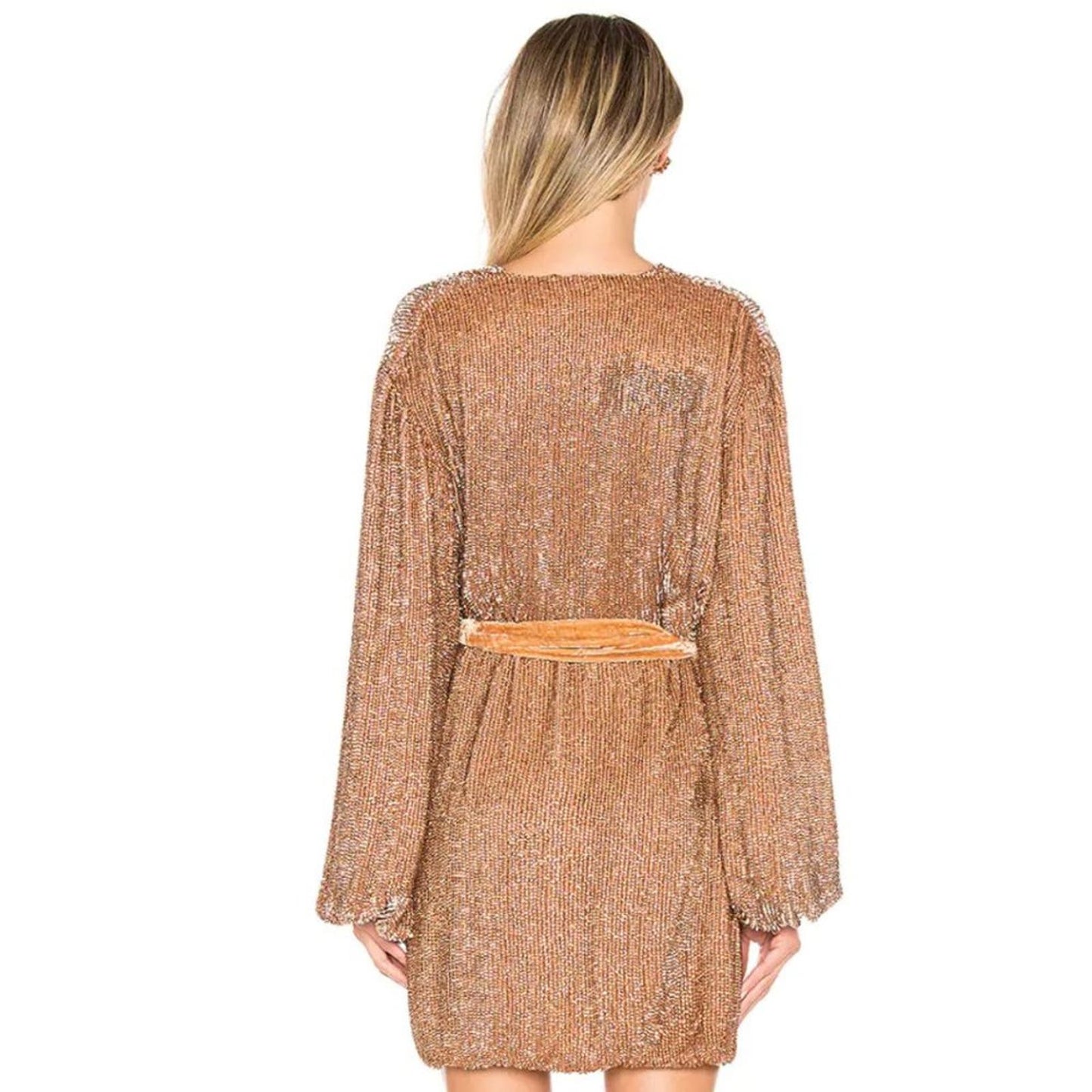 retrofete Gabrielle Robe Dress in Bronze NWT Size Small