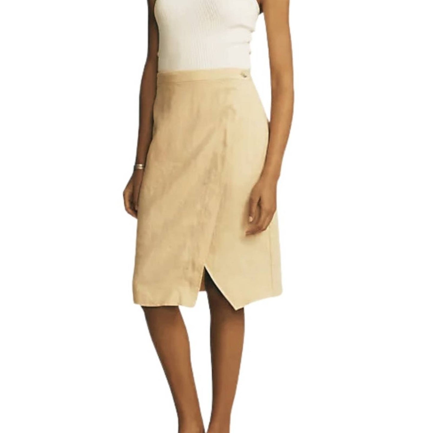 Joan & David Classic Vintage Italian Designer Career Wear Wrap Skirt NWT Size 14
