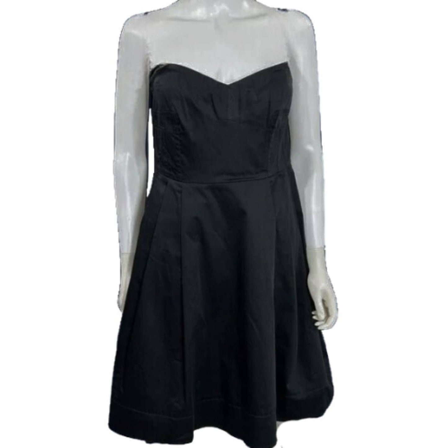 Calvin Klein Ladora Black Strapless Midi Dress Size 8