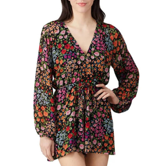 Yumi Kim Naomi Romper in Black Floral Size Small